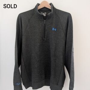 NEW Storm1 UA ColdGear Lined 1/4 Zip Sweater Water Repellent Mens L